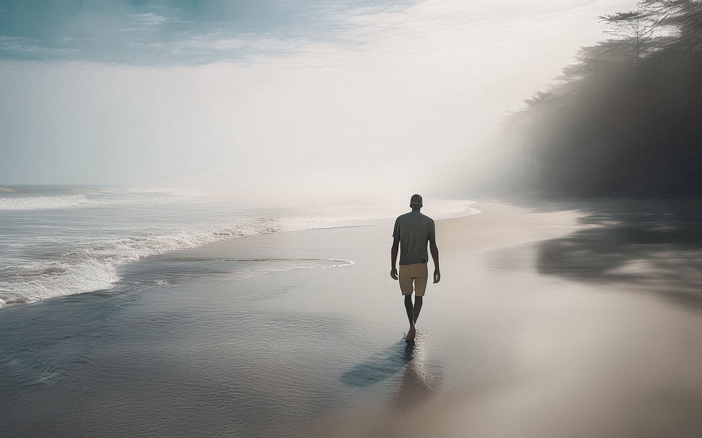 podcast 34 featured image, man on beach